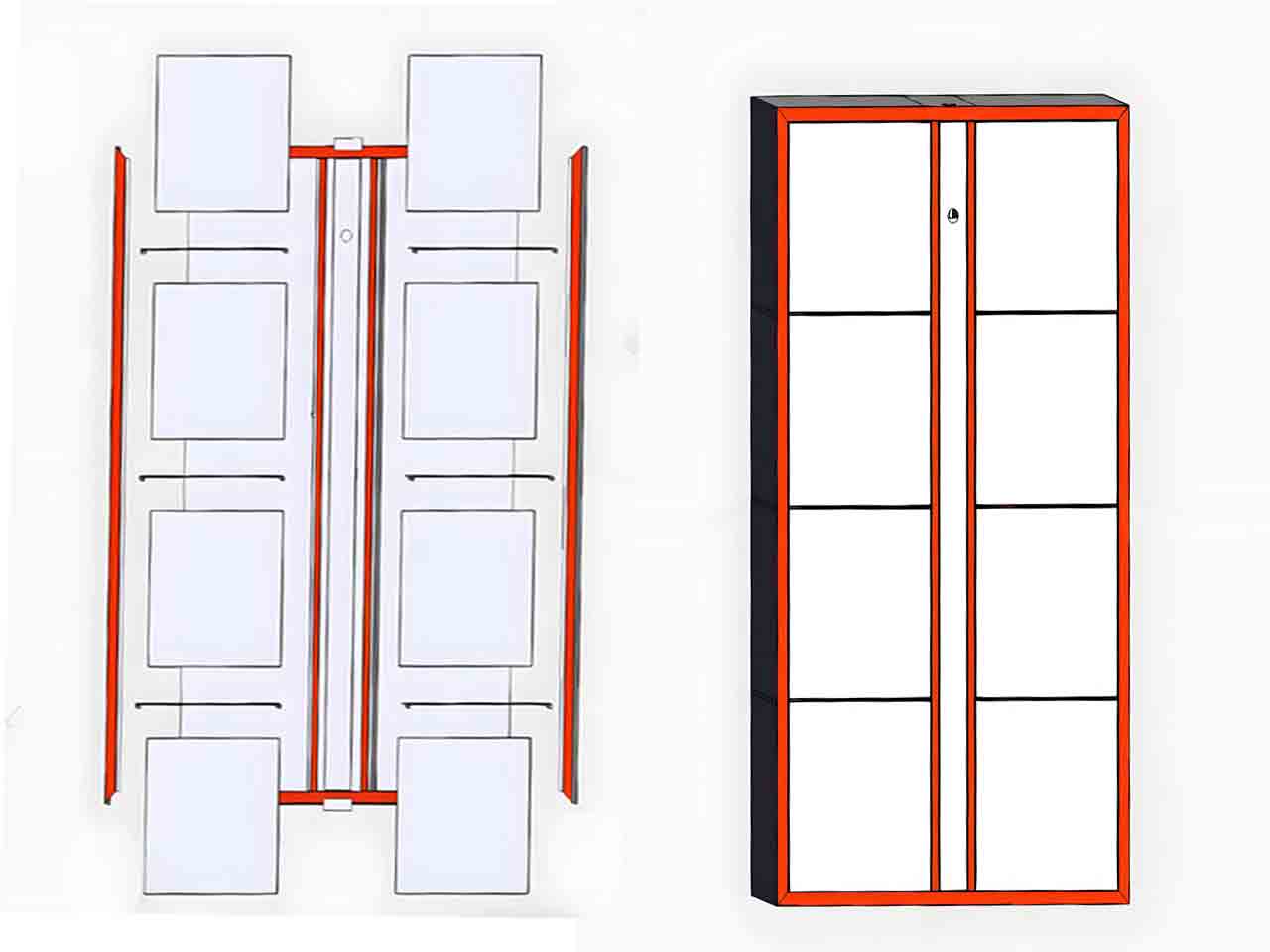 智能柜3D图